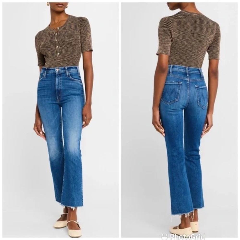 MOTHER The Hustler Ankle Fray Jeans Grasping at Straws